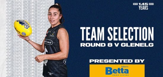 BETTA Team Selection: SANFLW Round 8 vs Glenelg